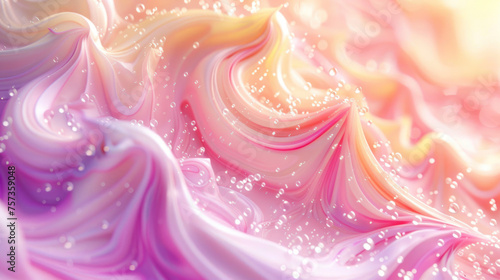Softly blended waves in pastel tones create a dreamy abstract design that's soothing and visually appealing