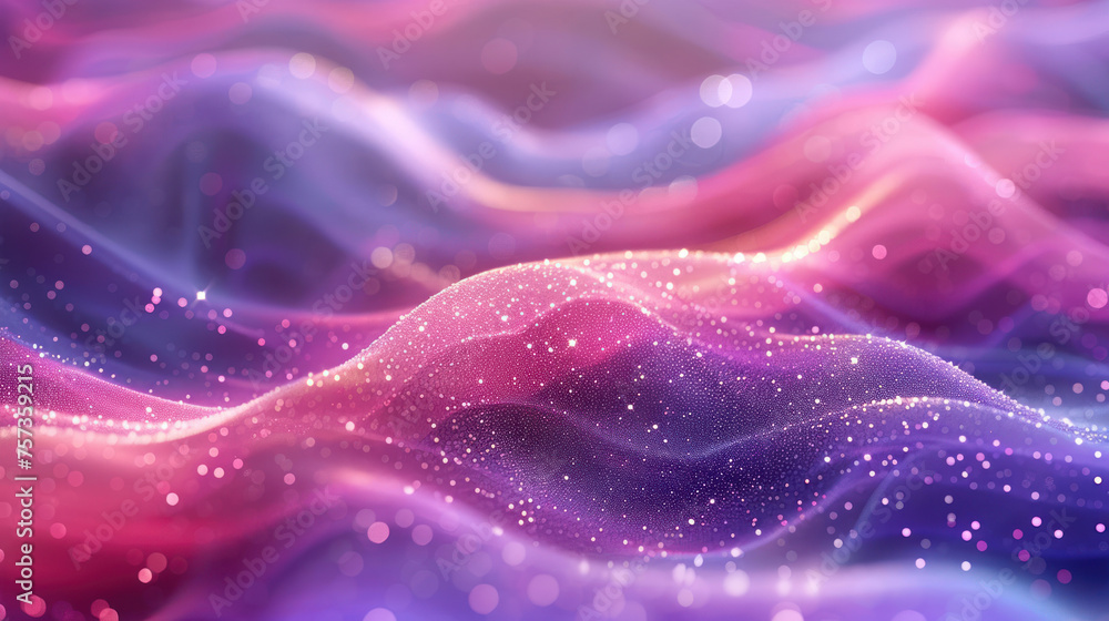 This image displays enchanting waves of pink and purple, dotted with sparkles that enhance the ethereal and dreamy atmosphere This image displays enchanting waves of pink and purple, dotted with sparkles that enhance the ethereal and dreamy atmosphere