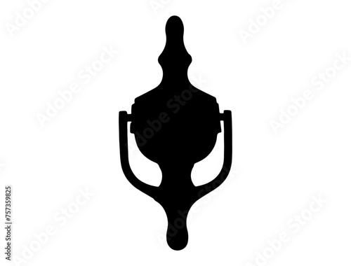 Door knocker silhouette vector art