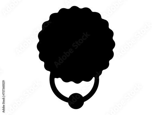 Door knocker silhouette vector art