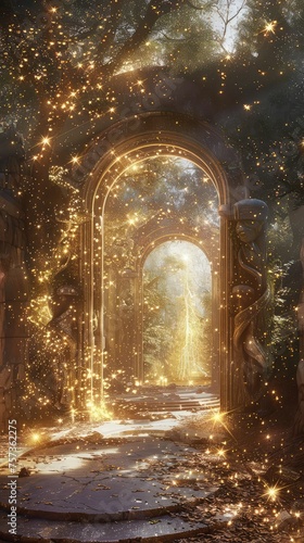 Portal to another world. Passage to a parallel world.