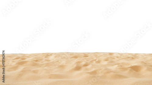 Desert dune cutout. Isolated sand dune with transparent background