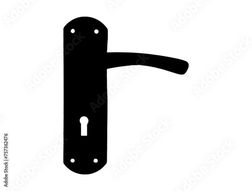 Door knocker silhouette vector art
