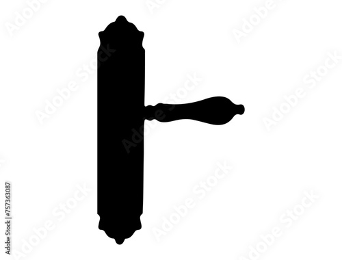 Door knocker silhouette vector art