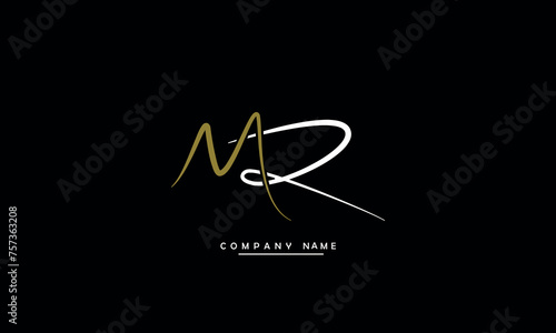MR, RM, M, R Abstract Letters Logo Monogram