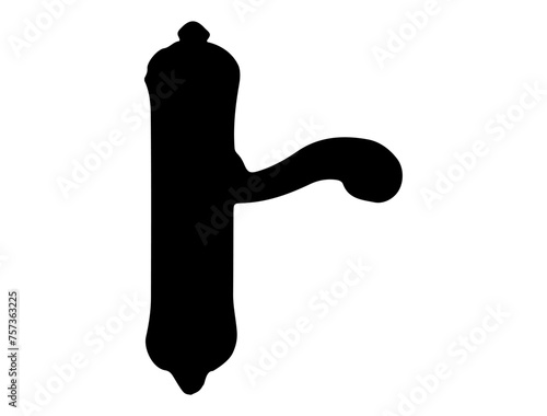 Door knocker silhouette vector art