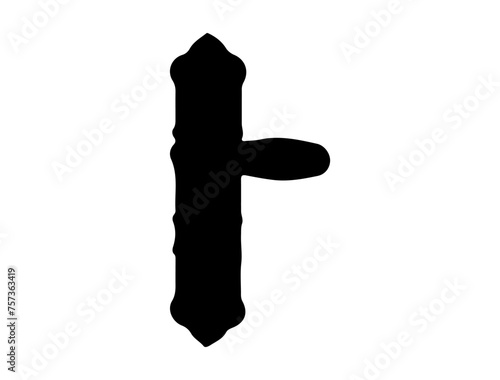 Door knocker silhouette vector art