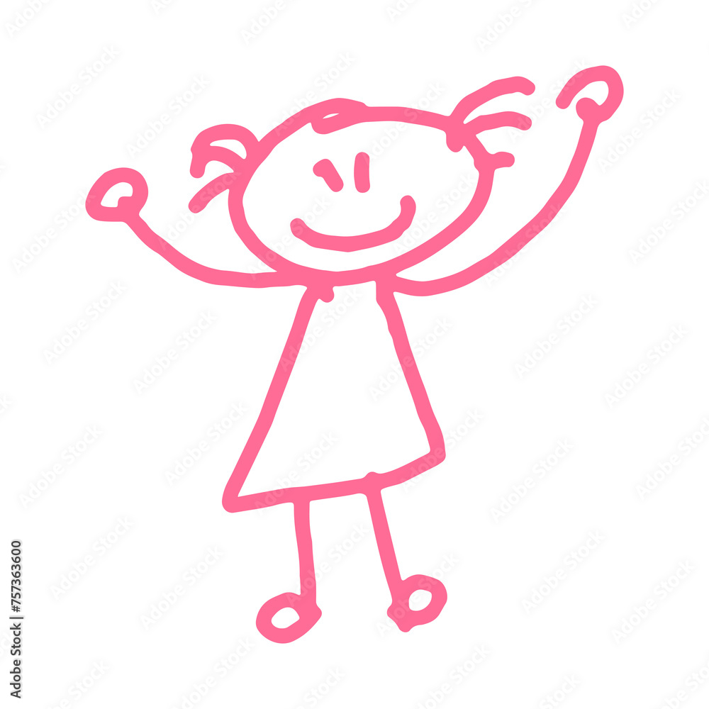 Pink cartoon girl Pink cartoon girl
