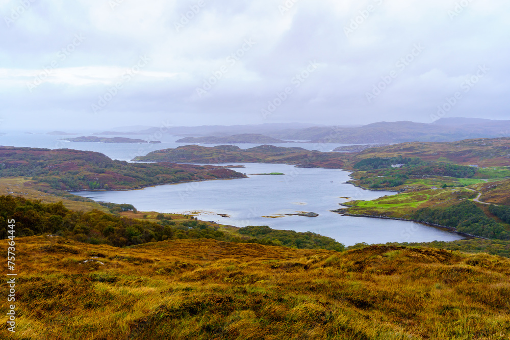 Coastal landscape in Drumbeg, the Northwest Highlands Coastal landscape in Drumbeg, the Northwest Highlands