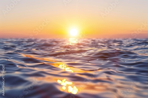 Water reflecting the sun setting on the ocean surface © Zaleman