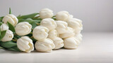 bouquet of white flowers on a light background