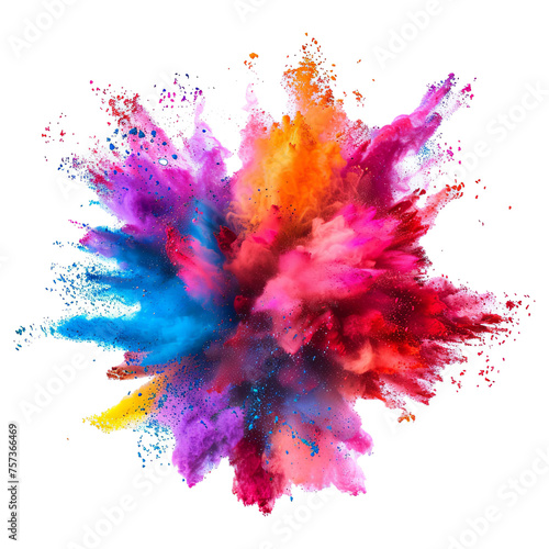 colored powder explose photo