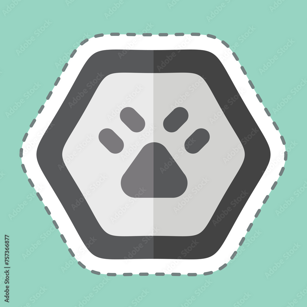 Sticker line cut Wild Life. related to Road Sign symbol. simple design editable. simple illustration Sticker line cut Wild Life. related to Road Sign symbol. simple design editable. simple illustration