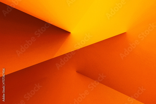 Orange abstract background. Geomeric shape. Line triangle angle polygon 3D. Bright glow light neon. Color gradient. Envelope sign symbol. Letter message sms mail. Connection communication concept.  © Наталья Босяк