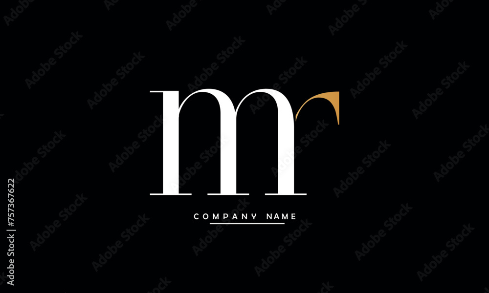 MR, RM, M, R Abstract Letters Logo Monogram