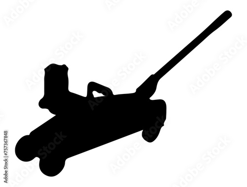 Lifting jack silhouette vector art