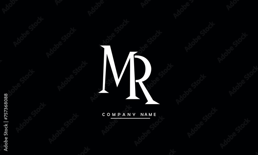 MR, RM, M, R Abstract Letters Logo Monogram MR, RM, M, R Abstract Letters Logo Monogram