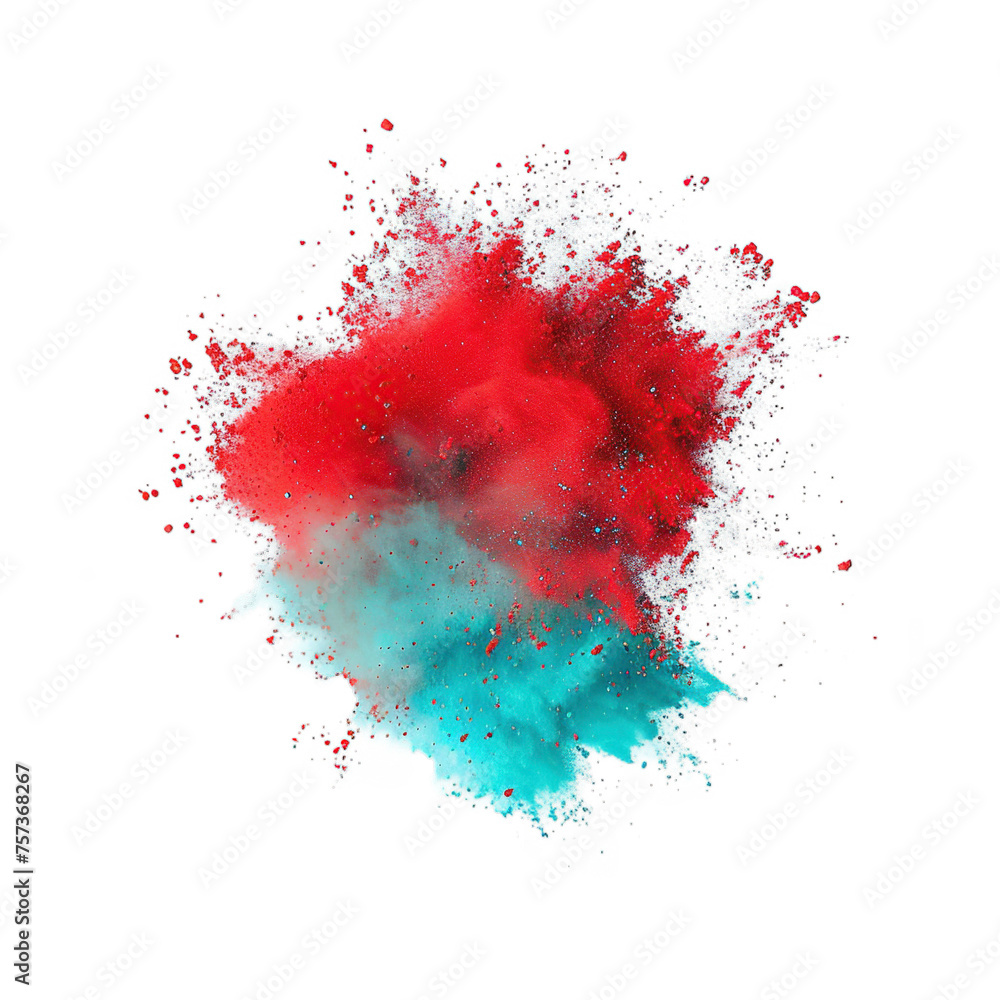 Rad and blue explosion isolated on transparent background. Rad and blue explosion isolated on transparent background.