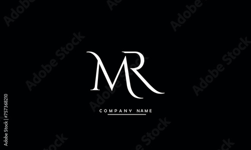 MR, RM, M, R Abstract Letters Logo Monogram