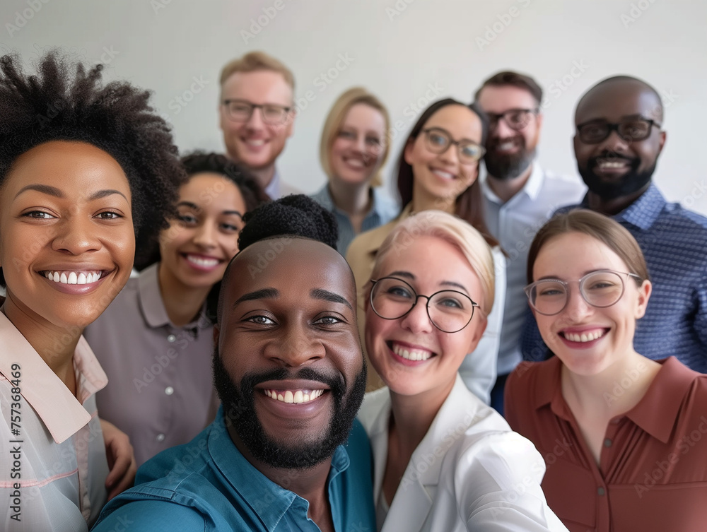 Multicultural happy people taking group selfie portrait in the office, diverse people celebrating together, Happy lifestyle, start-up and teamwork concept Multicultural happy people taking group selfie portrait in the office, diverse people celebrating together, Happy lifestyle, start-up and teamwork concept