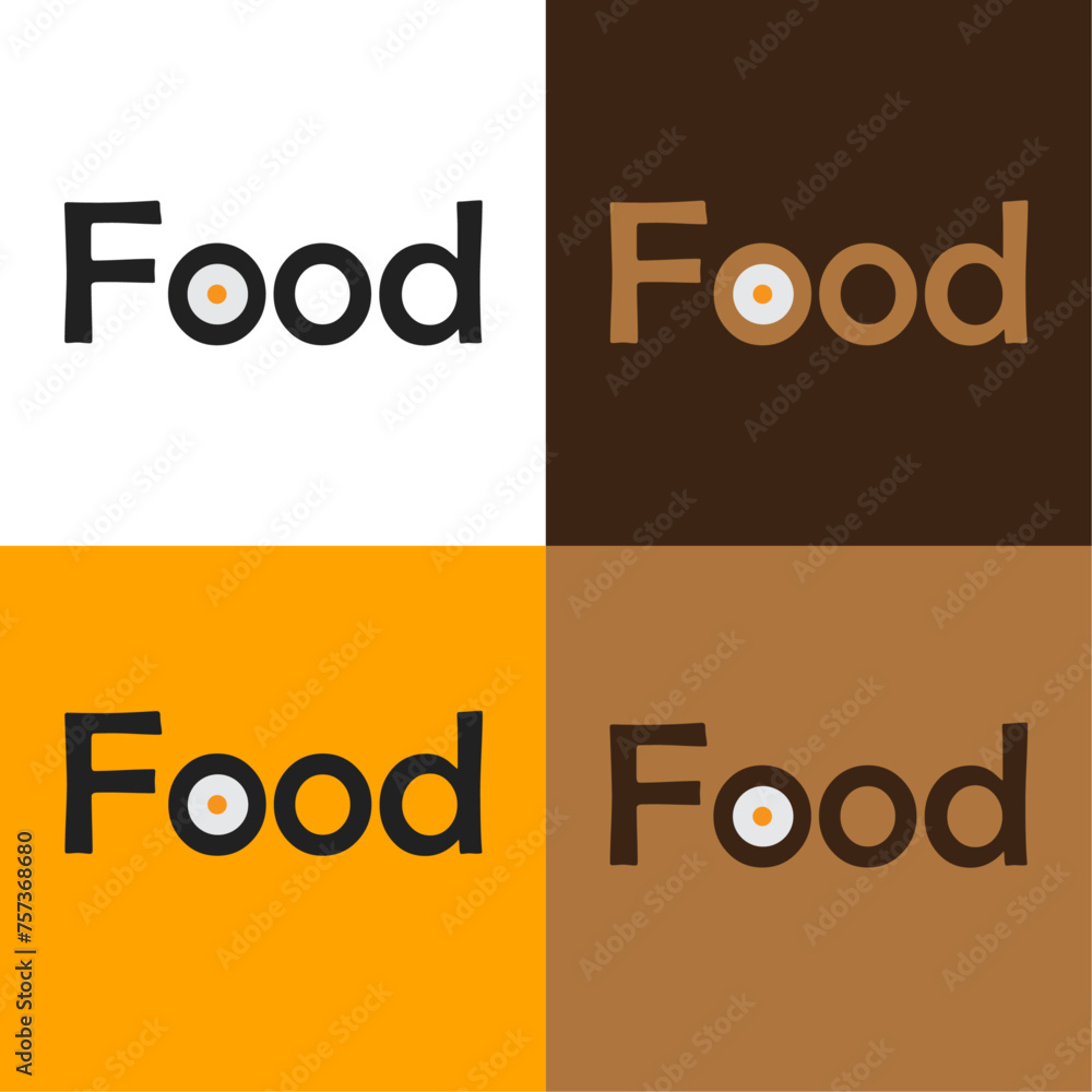 Fototapeta premium Unique Minimal Fresh Food Restaurant Logo Design.