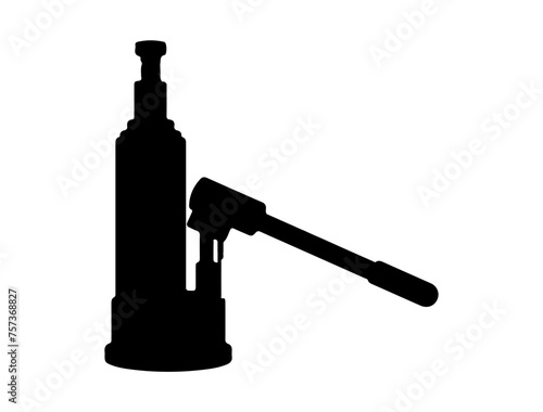 Lifting jack silhouette vector art