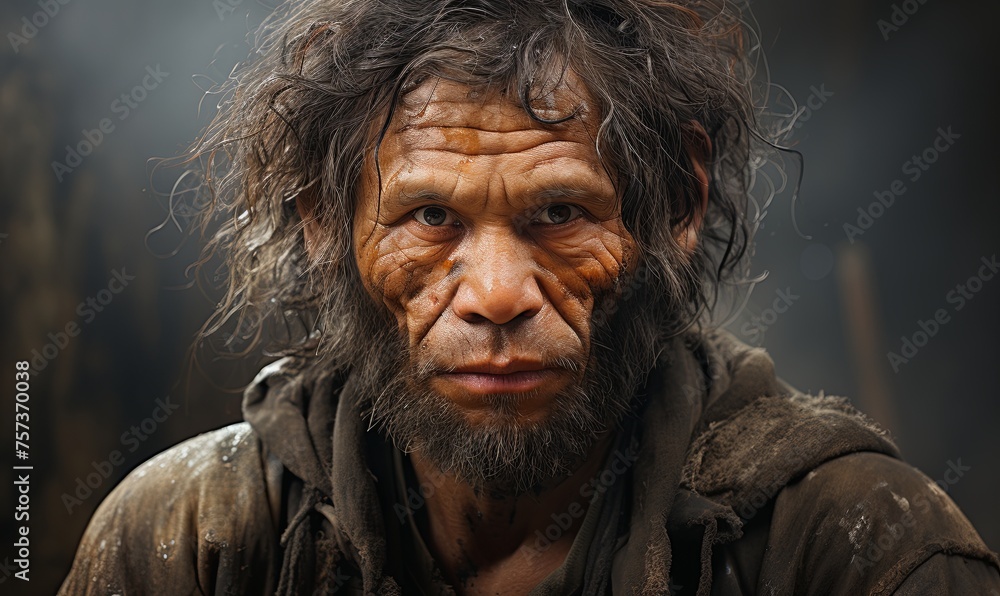 Close Up of Man With Long Hair and Beard Close Up of Man With Long Hair and Beard