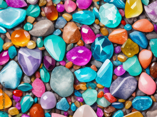 Colorful precious gemstones for background