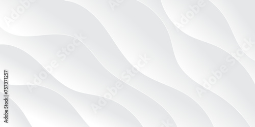 Abstract white and light gray wave modern soft luxury texture with smooth and clean vector subtle background illustration. photo