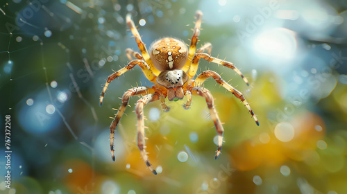 A spider equipped with jetpack-like webbing © Kornkanok