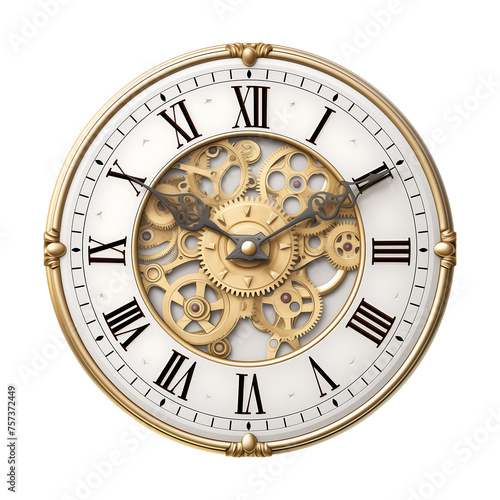 High quality clock isolated transparent background