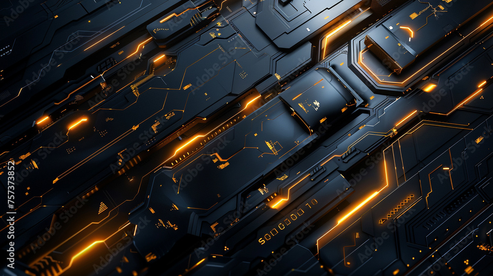 A sleek and modern tech-inspired background featuring metallic textures and glowing elements A sleek and modern tech-inspired background featuring metallic textures and glowing elements