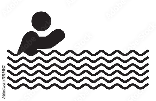 deep water icon or logo isolated sign symbol vector illustration - high quality black style vector icons
