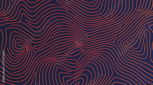 contour topographic wave lines background  red abstract pattern texture on dark backdrop