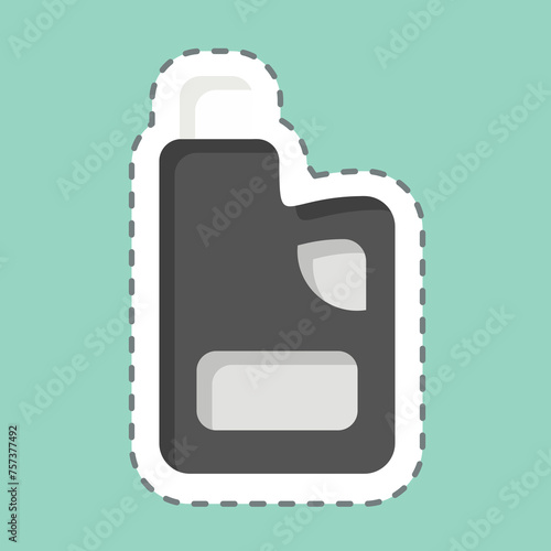 Sticker line cut Fabric Softness. related to Cleaning symbol. simple design editable. simple illustration photo