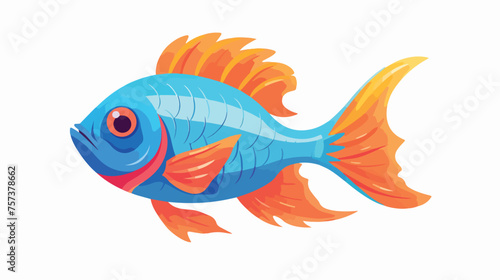 illustration of a fish flat