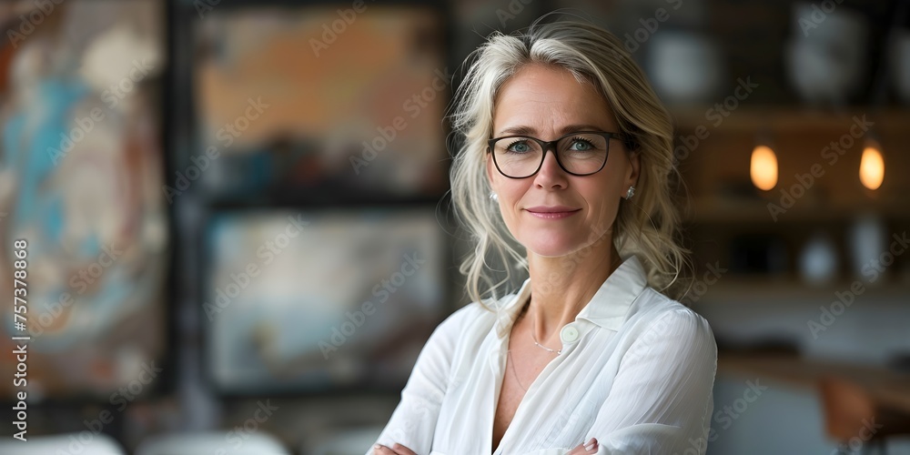 A woman with glasses and a black jacket is smiling A woman with glasses and a black jacket is smiling