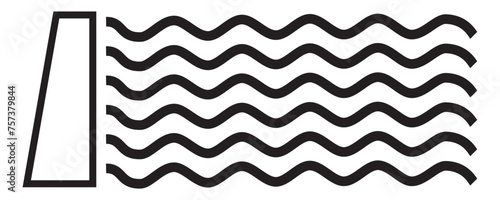Deep River Sign, Avoid Swimming Vector Glyph Icon Design, Deep Pool Dangers Symbol on white background, Recreational Water Illnesses Concept,
