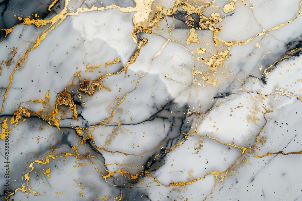 A minimalist marble texture with gold veining for an elegant look