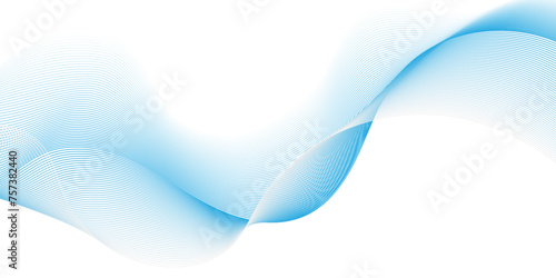 Abstract blue blend digital wave lines and technology transparent background. Minimal carve wavy white and blue flowing wave lines and glowing moving lines. Futuristic sound wave lines background.