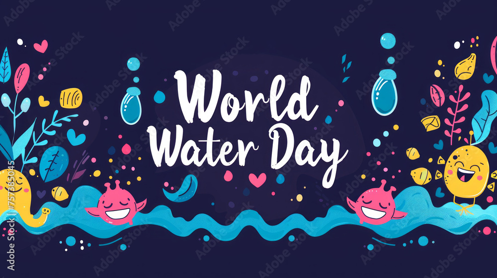 Celebrating World Water Day with Blue Droplets Celebrating World Water Day with Blue Droplets