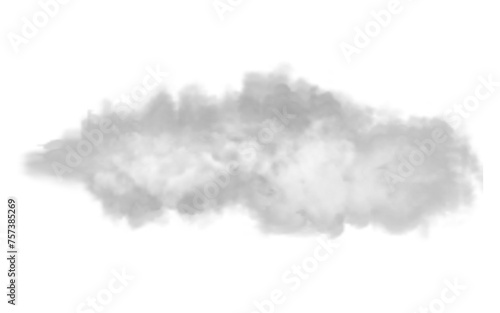 Beautiful white clouds elements, isolated on transparent background