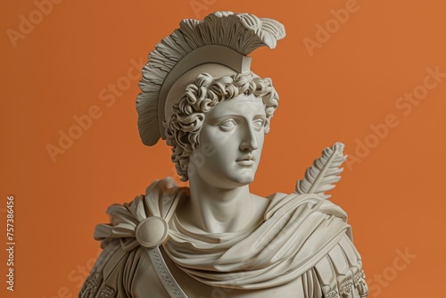 Apollo god statue. Art head classic. Generate Ai