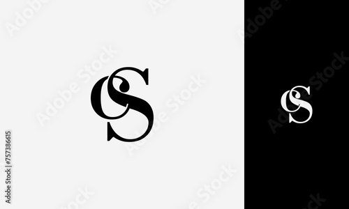 initial letter cS or Sc  lowercase joined uppercase,logo vektor design