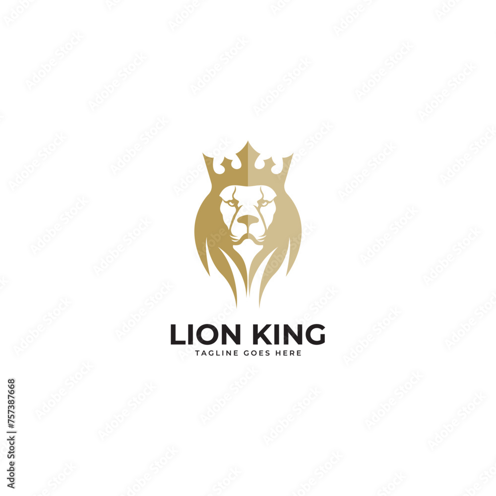 Lion king logo icon vector template.