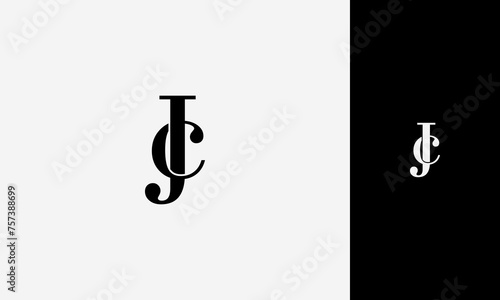 initial letter cJ or Jc  lowercase joined uppercase,logo vektor design