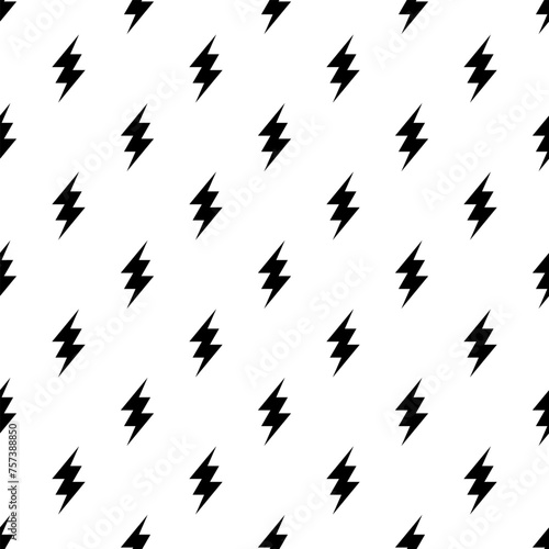 Lightning bolts  thunderbolts seamless pattern vector illustration.