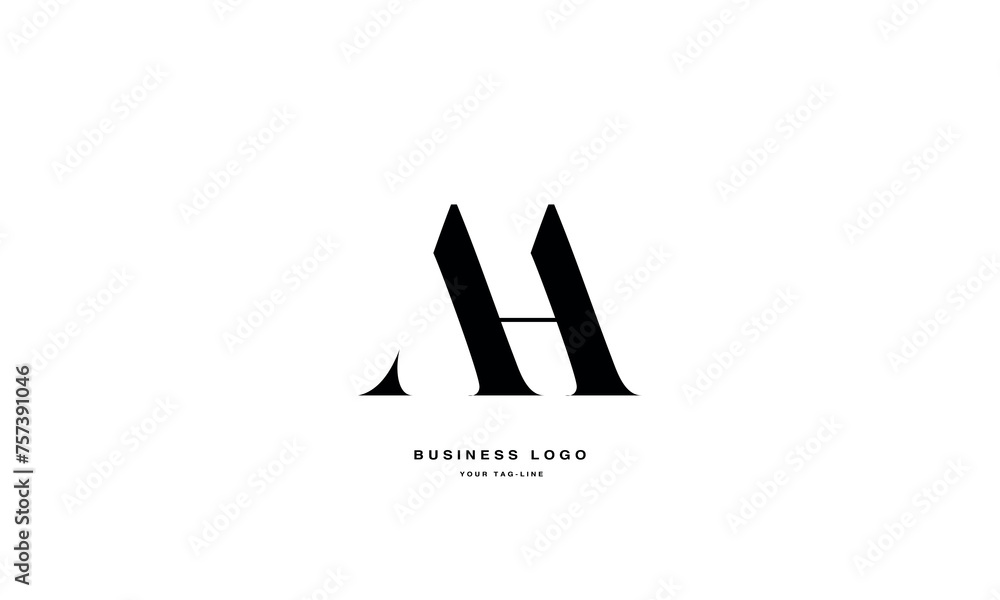 AH, HA, Abstract Letters Logo monogram AH, HA, Abstract Letters Logo monogram