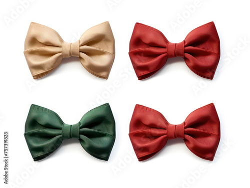 ribbon bow collection set isolated on transparent background, transparency image, removed background