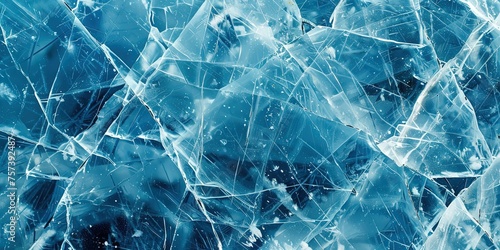 Different shapes of ice, cubed ice, glass, frozen water, lake, cracks in the ice, background, wallpaper.